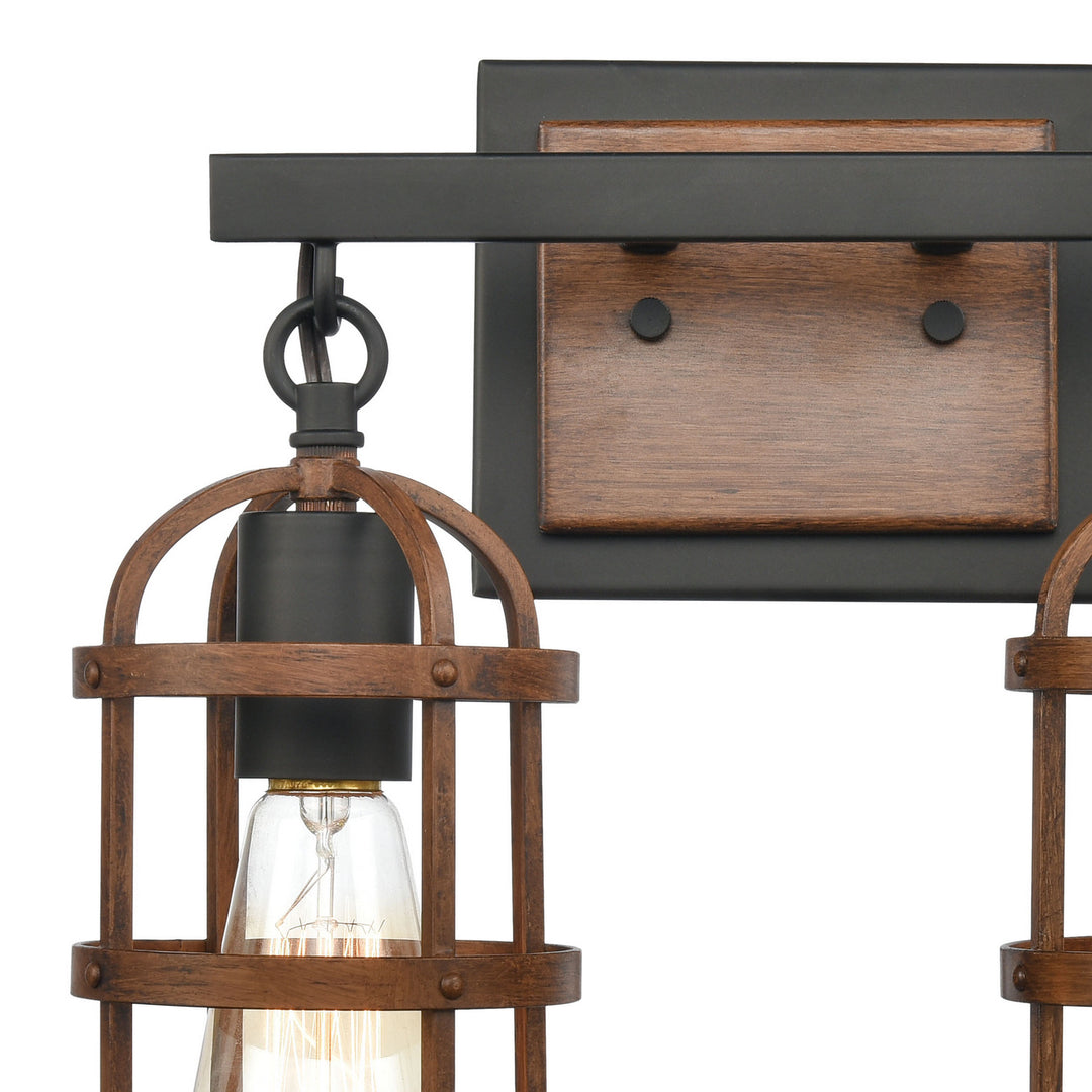 Elk Millville 15483/2 Bath Vanity Light 13 in. wide - Matte Black