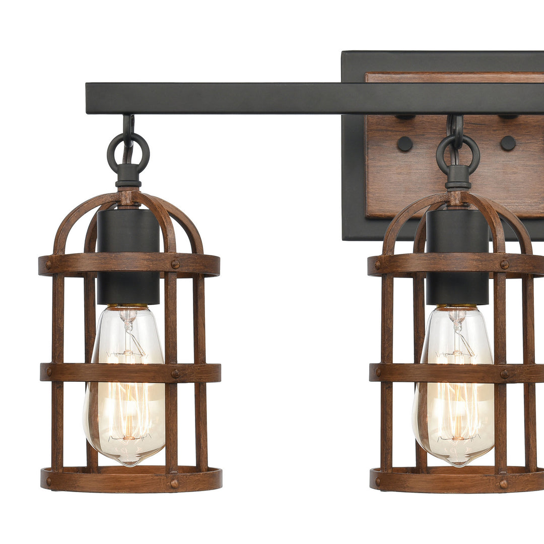 Elk Millville 15484/3 Bath Vanity Light 21 in. wide - Matte Black