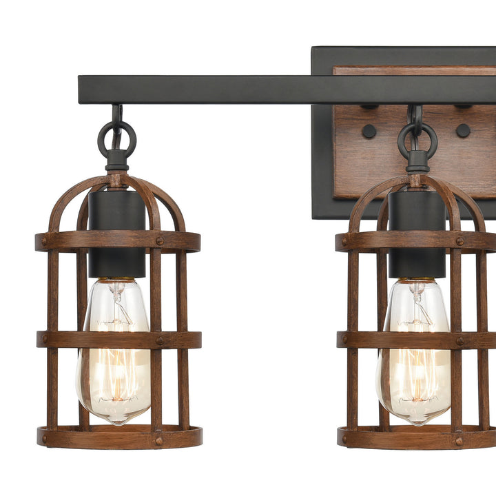 Elk Millville 15484/3 Bath Vanity Light 21 in. wide - Matte Black