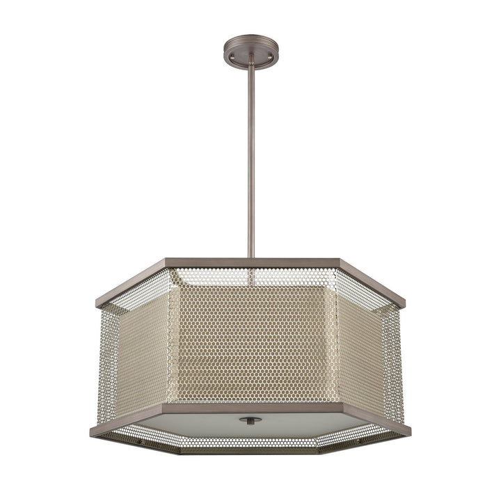 Elk Crestler 15666/6 Chandelier Light - Weathered Zinc