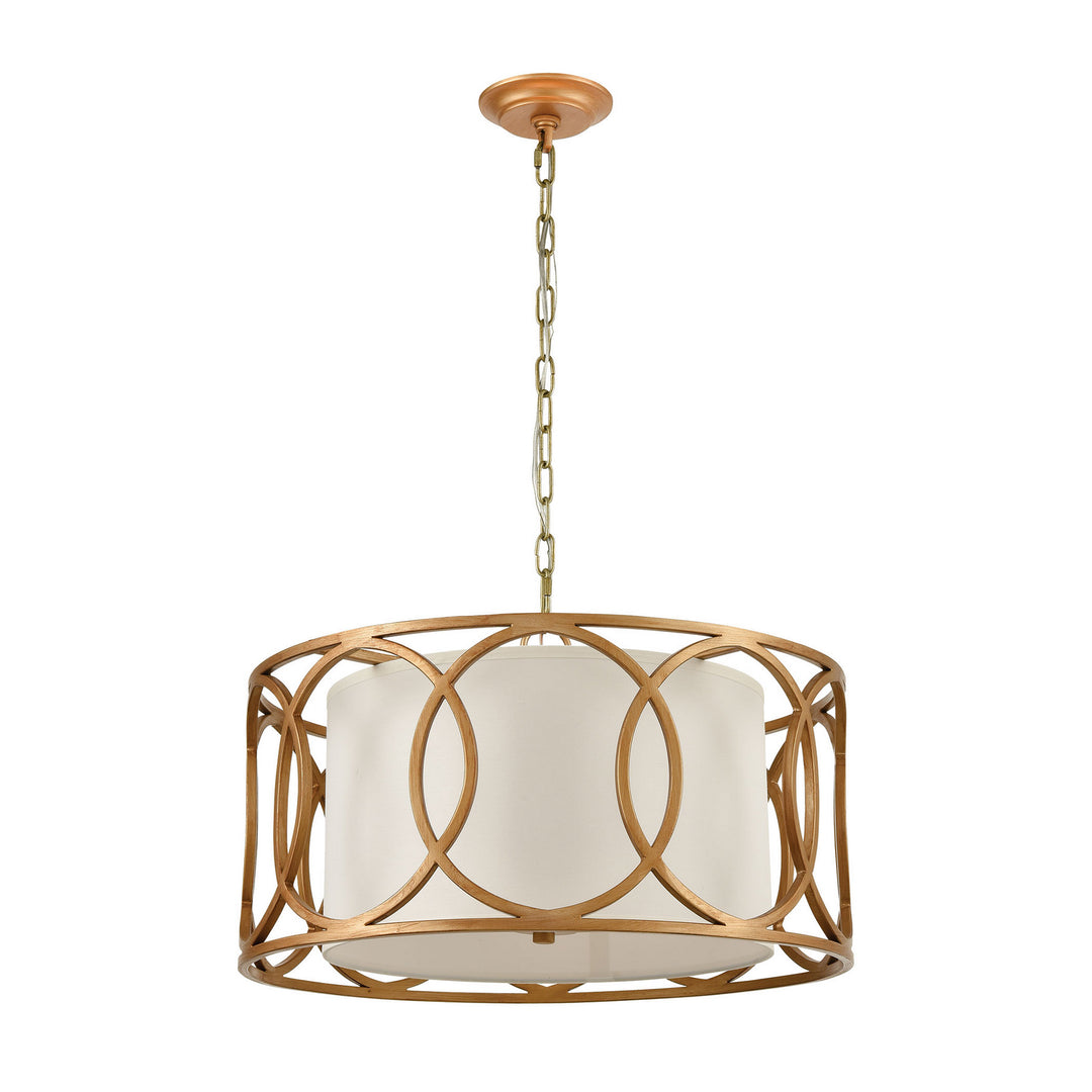 Elk Ringlets 33425/4 Chandelier Light - Golden Silver