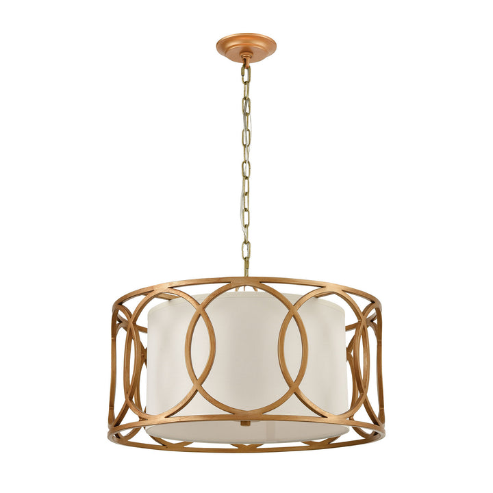 Elk Ringlets 33425/4 Chandelier Light - Golden Silver