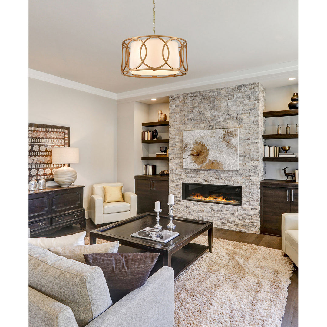 Elk Ringlets 33425/4 Chandelier Light - Golden Silver