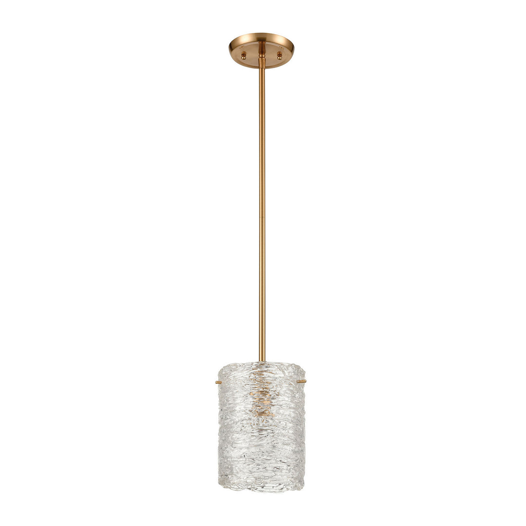 Elk Chiseled Ice 60194/1 Pendant Light - Satin Brass