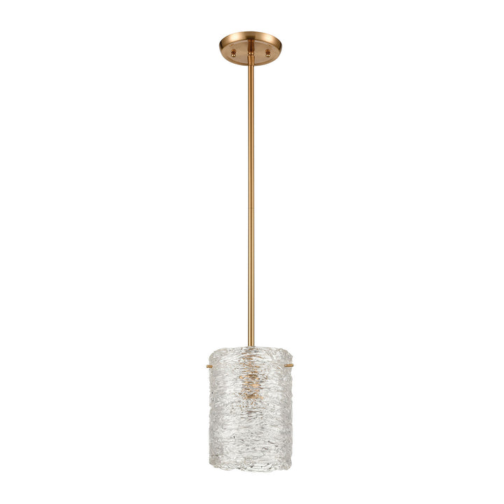 Elk Chiseled Ice 60194/1 Pendant Light - Satin Brass
