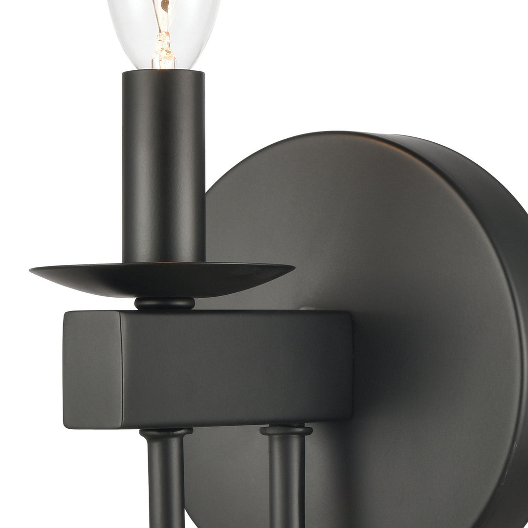 Elk Williamson 75073/1 Wall Sconce Light - Black