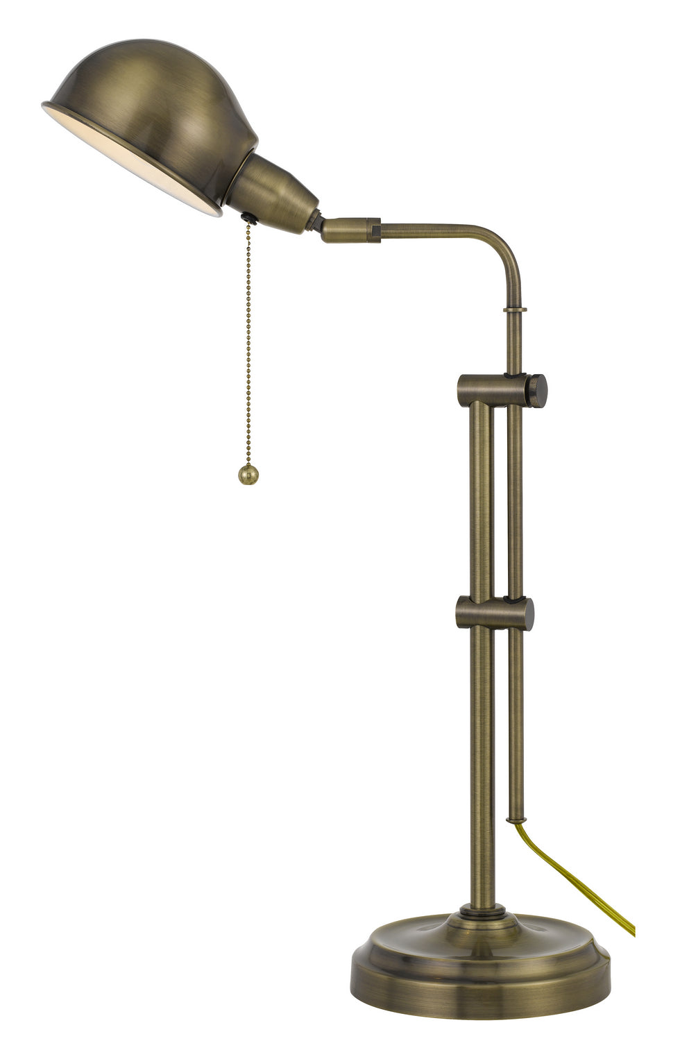 Cal Lighting BO-2441DK-AB Pharmacy One Light Desk Lamp Lamp Brass - Antique