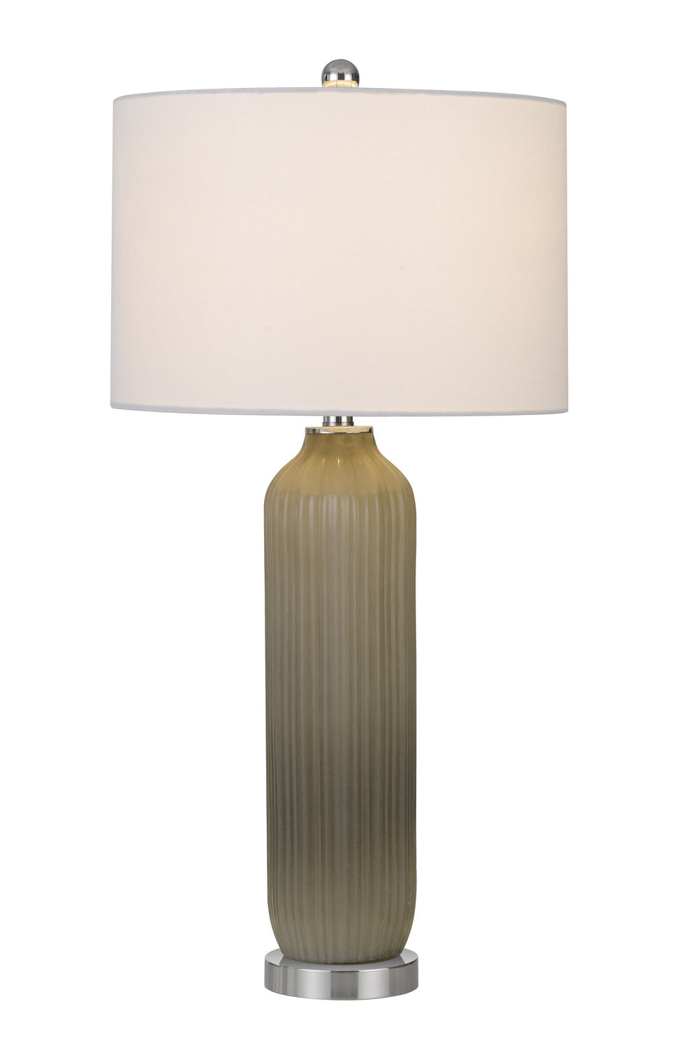 Cal Lighting BO-2912TB Catalina One Light Table Lamp Lamp Pewter, Nickel, Silver