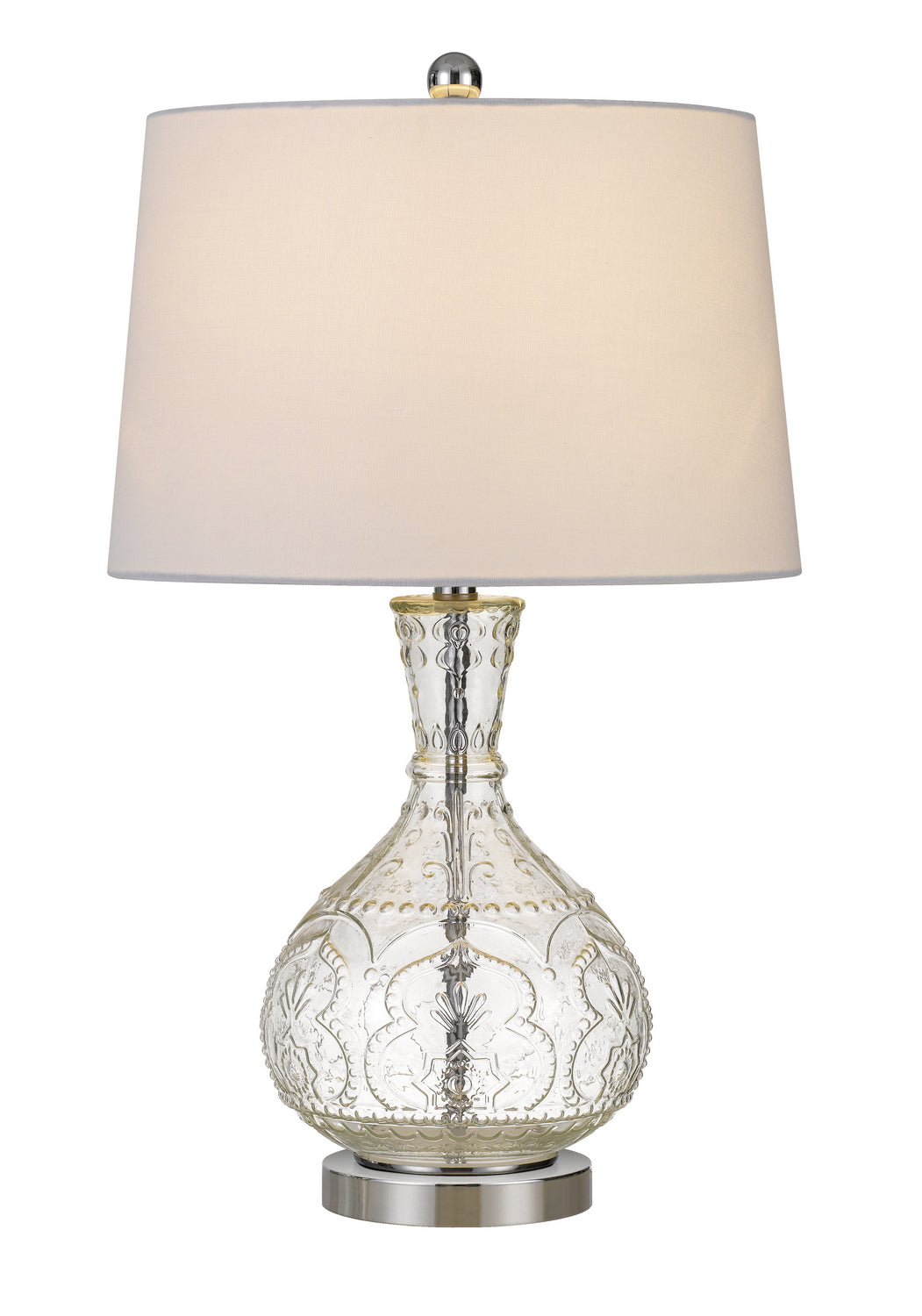 Cal Lighting BO-2916TB Nador One Light Table Lamp Lamp Pewter, Nickel, Silver