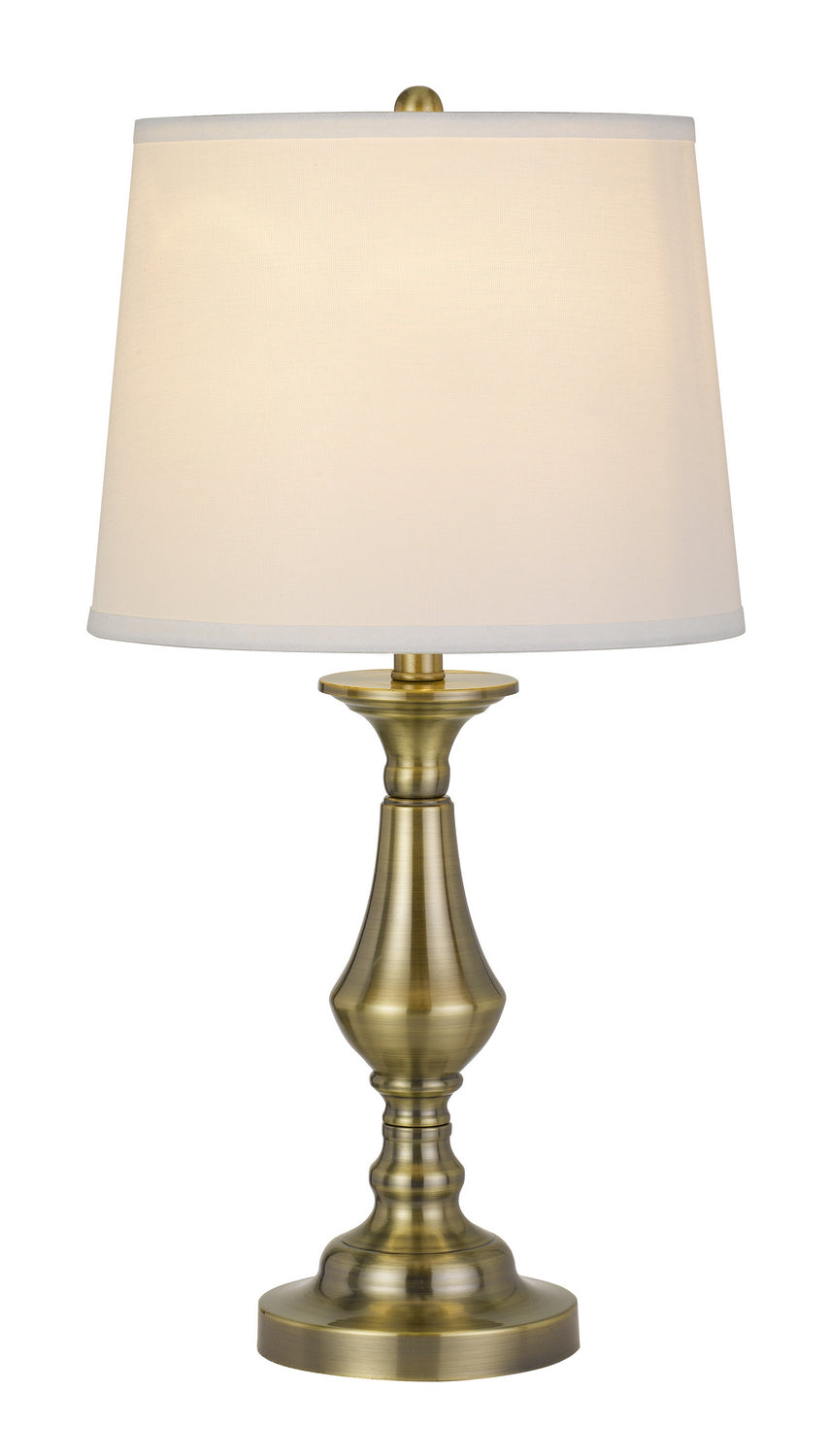 Cal Lighting BO-2945TB-2 Alcoy Two Light Table Lamp Lamp Brass - Antique