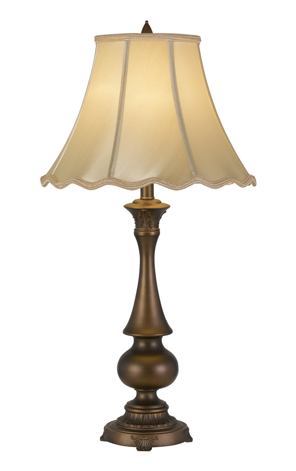 Cal Lighting BO-2949TB Clare One Light Table Lamp Lamp Brass - Antique