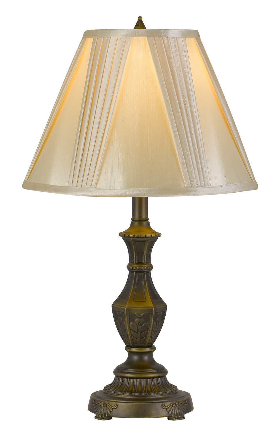 Cal Lighting BO-2951TB Cory One Light Table Lamp Lamp Brass - Antique