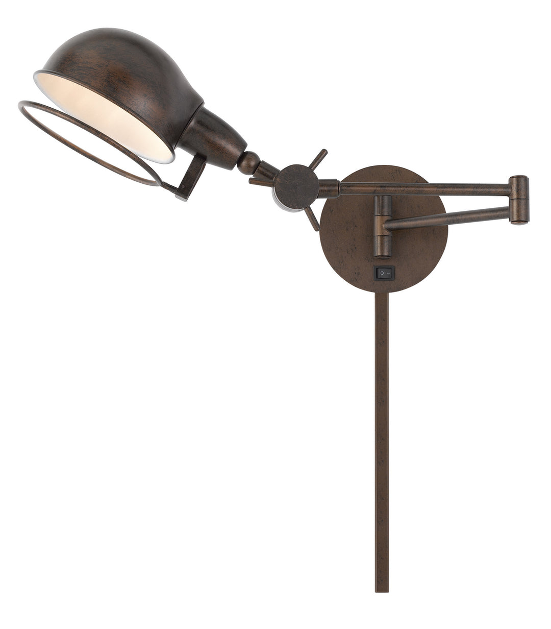 Cal Lighting WL-2924-RU Linthal One Light Swing Arm Wall Lamp Lamp Bronze / Dark