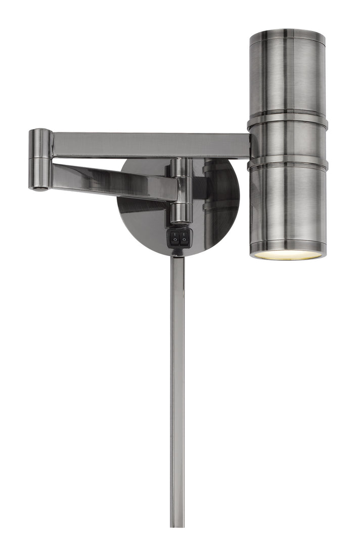 Cal Lighting WL-2925-GM Swing Arm Led Swing Arm Wall Lamp Lamp Pewter, Nickel, Silver