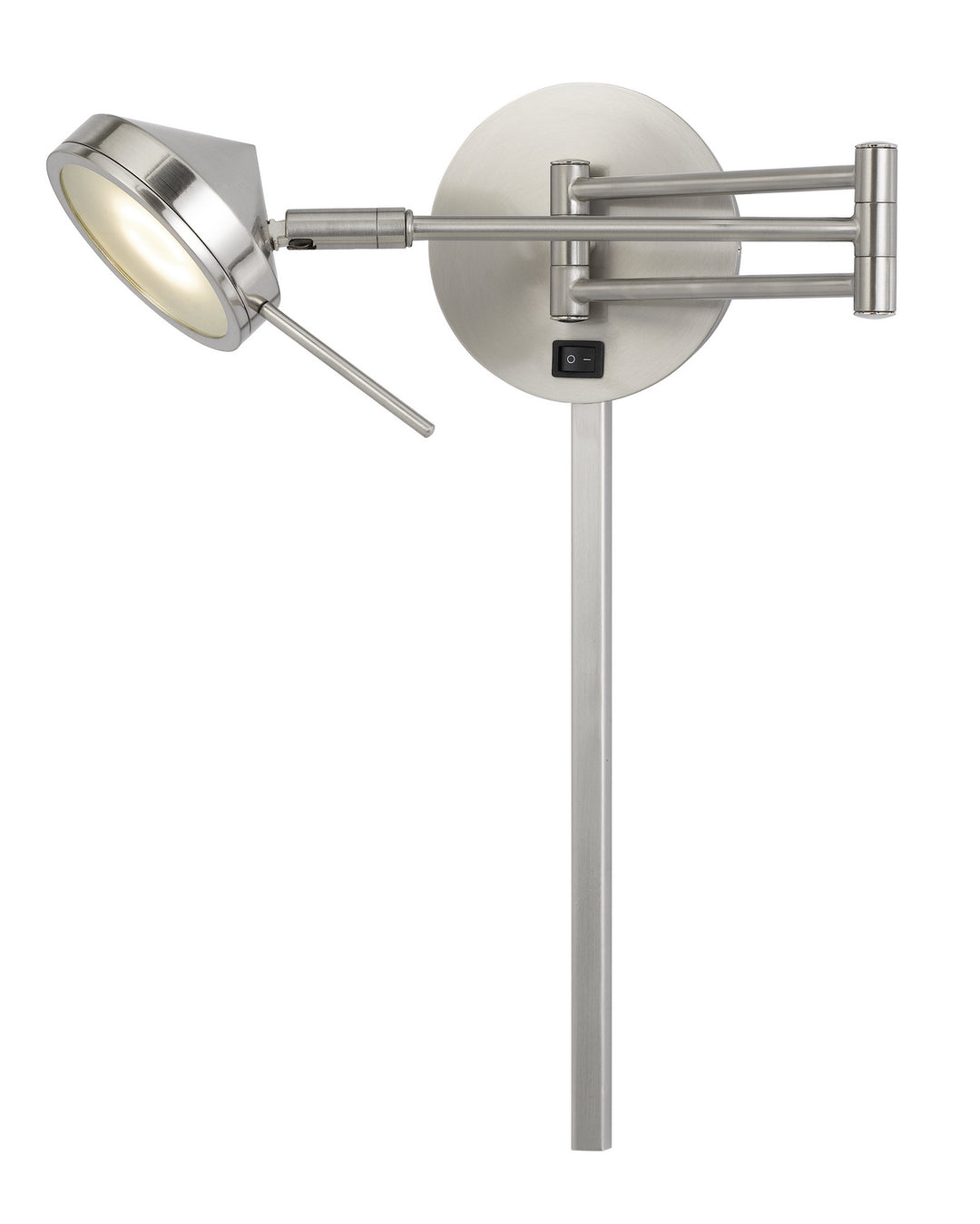 Cal Lighting WL-2926-BS Zug Led Swing Arm Wall Lamp Lamp Pewter, Nickel, Silver