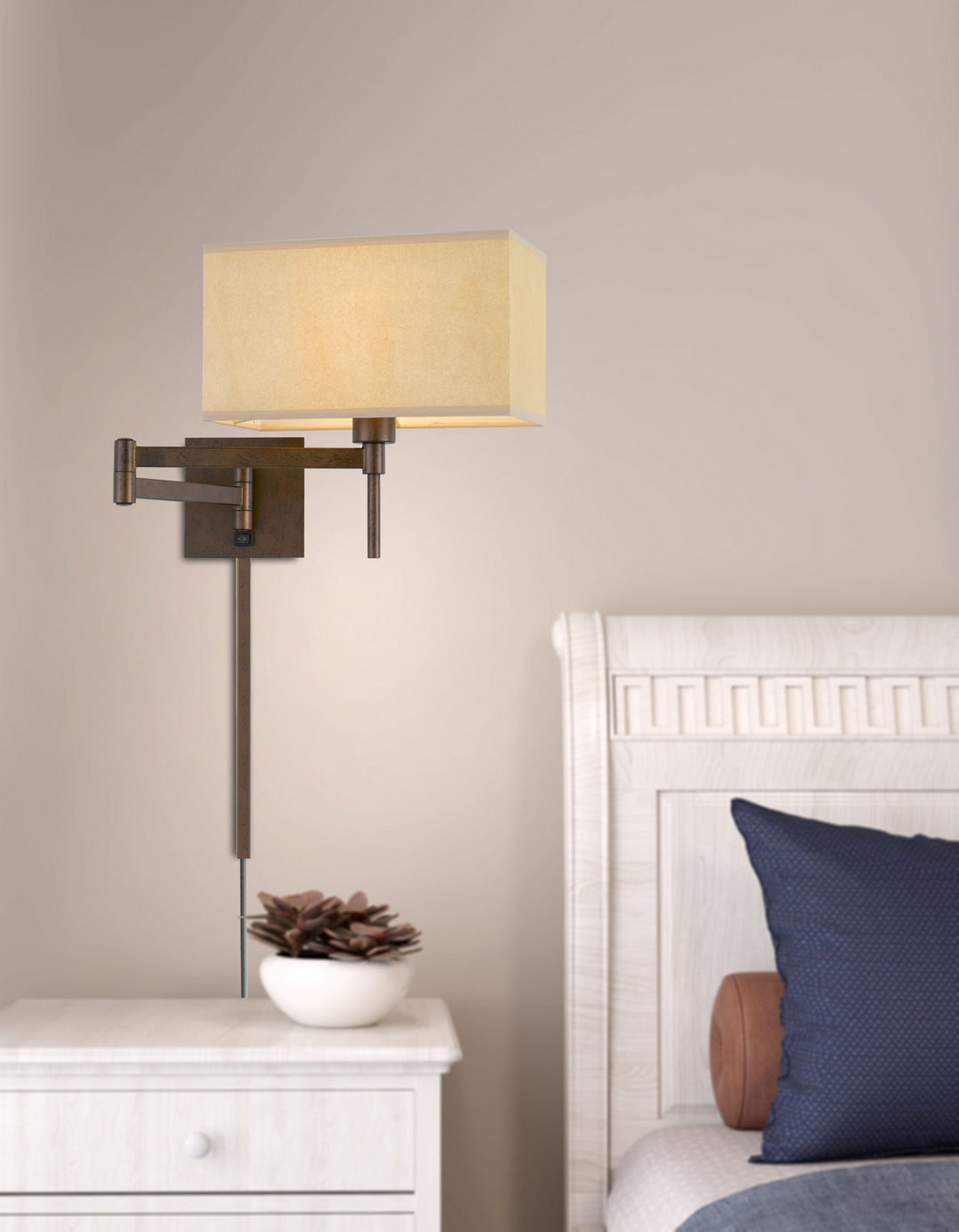 Cal Lighting WL-2930-RU Robson One Light Swing Arm Wall Lamp Lamp Bronze / Dark