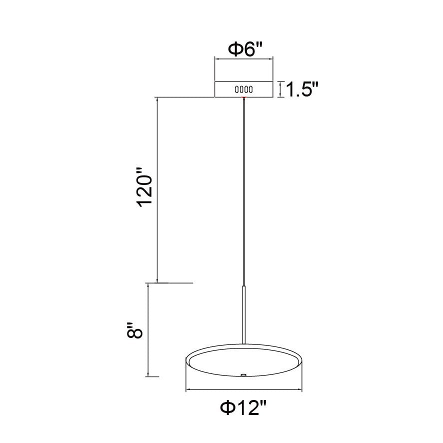 CWI Ovni 1204p12-1-625 Pendant Light - Brass