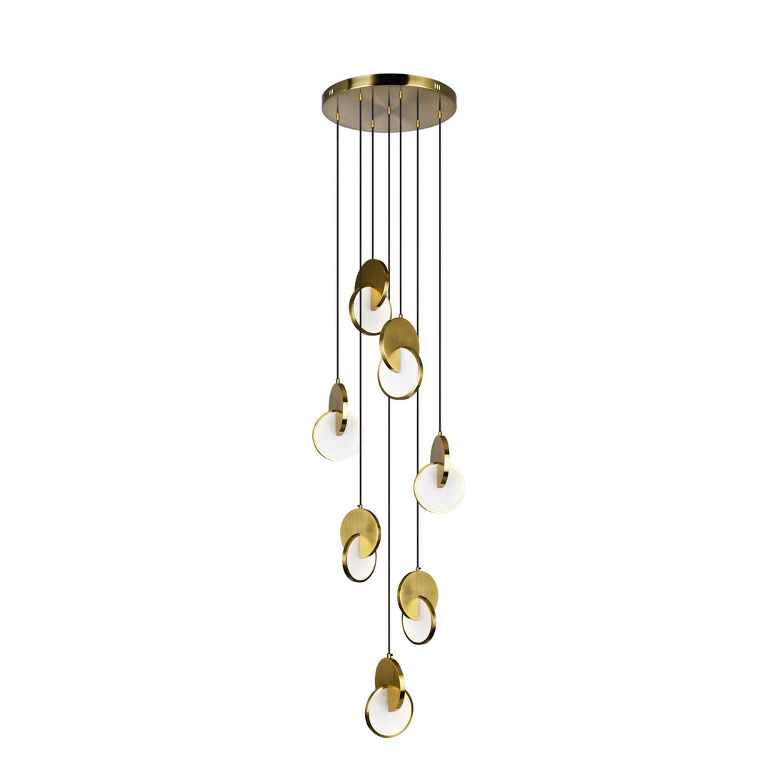 CWI Tranche 1206p24-7-629 Pendant Light - Brushed Brass