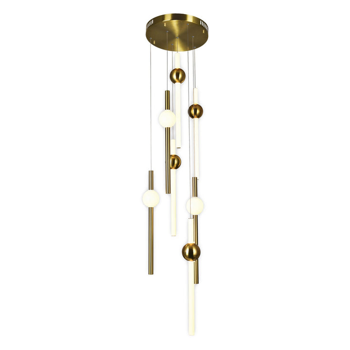 CWI Baton 1208p20-7-625 Pendant Light - Brass