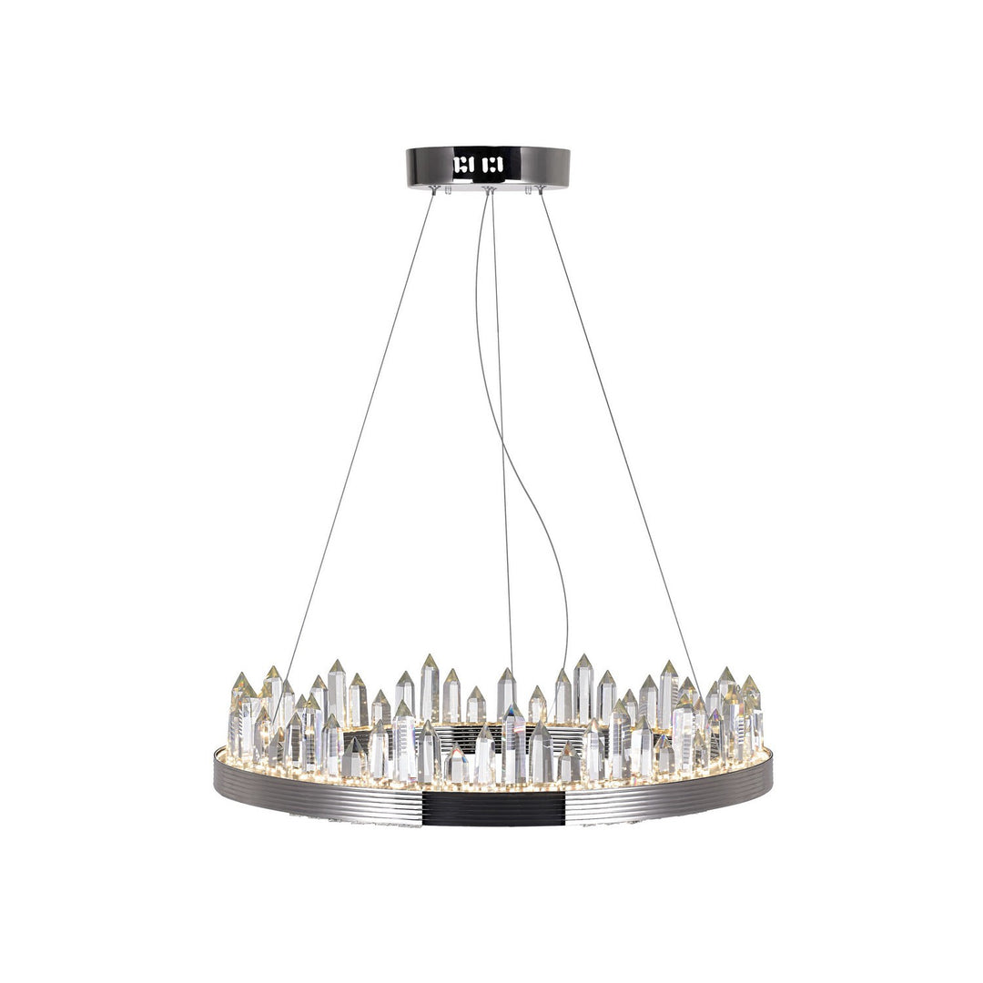 CWI Agassiz 1218p24-613 Chandelier Light - Polished Nickel