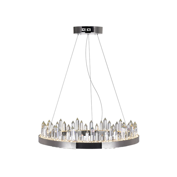 CWI Agassiz 1218p24-613 Chandelier Light - Polished Nickel