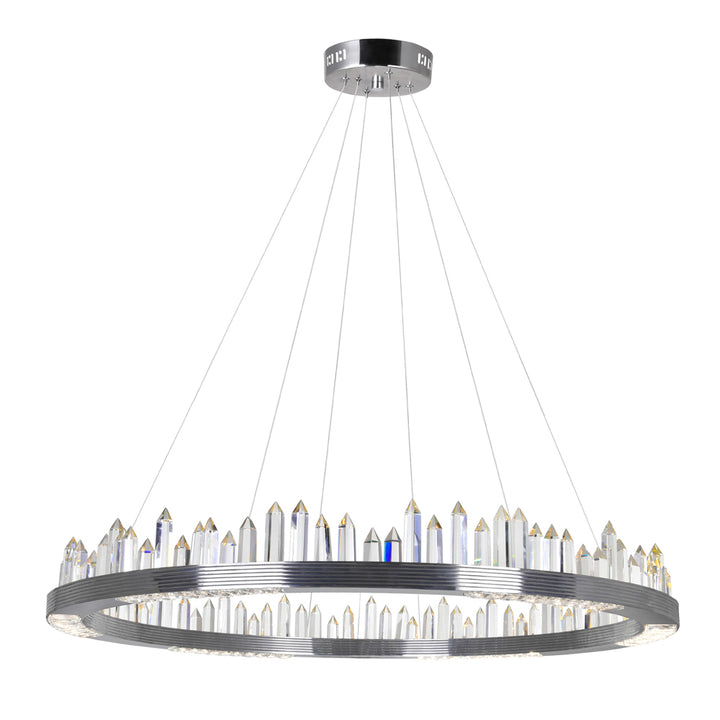 CWI Agassiz 1218p24-613 Chandelier Light - Polished Nickel