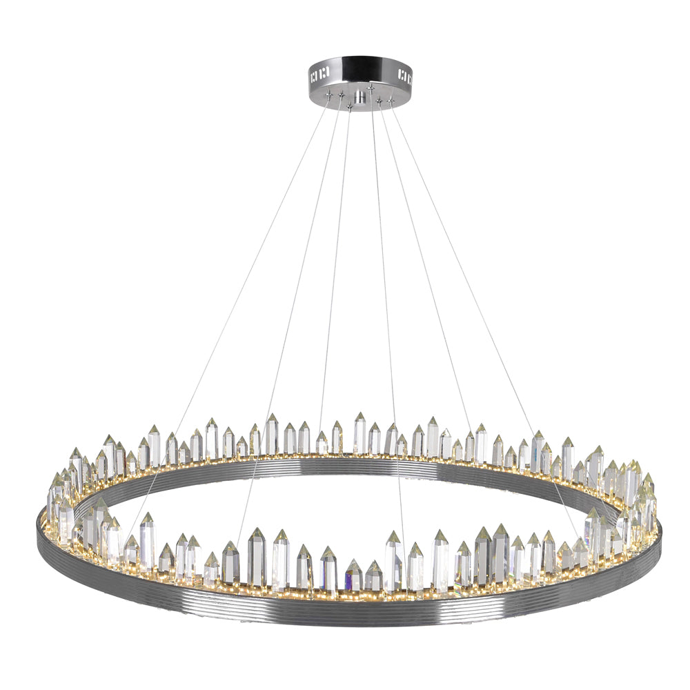 CWI Agassiz 1218p40-613 Chandelier Light - Polished Nickel