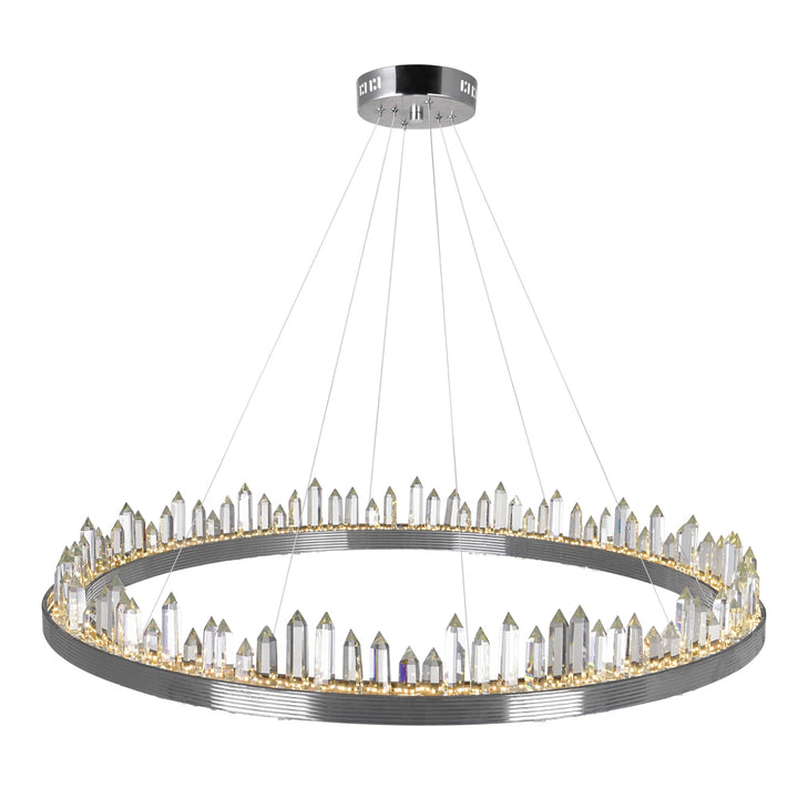 CWI Agassiz 1218p40-613 Chandelier Light - Polished Nickel