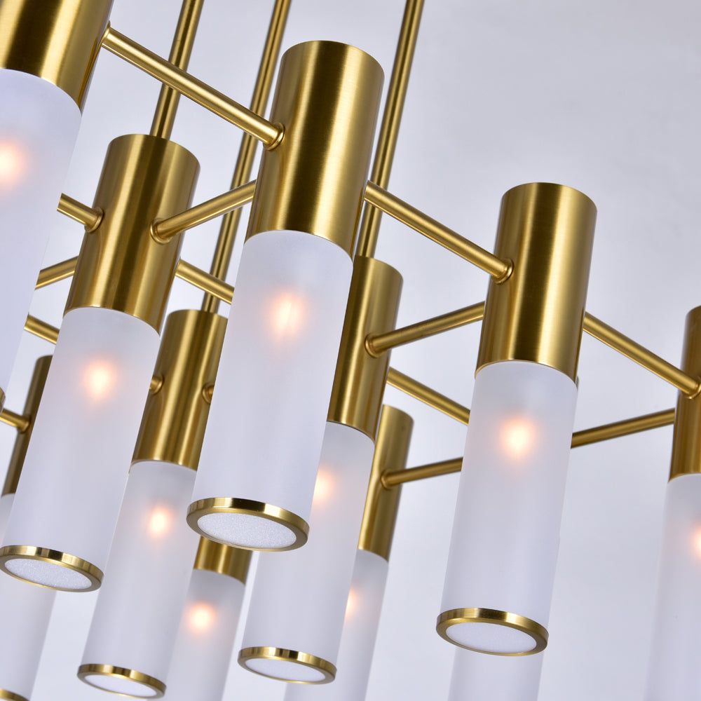 CWI Pipes 1221p20-16-625 Chandelier Light - Brass