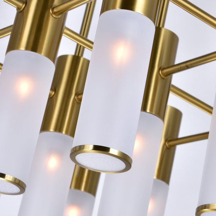 CWI Pipes 1221p20-16-625 Chandelier Light - Brass