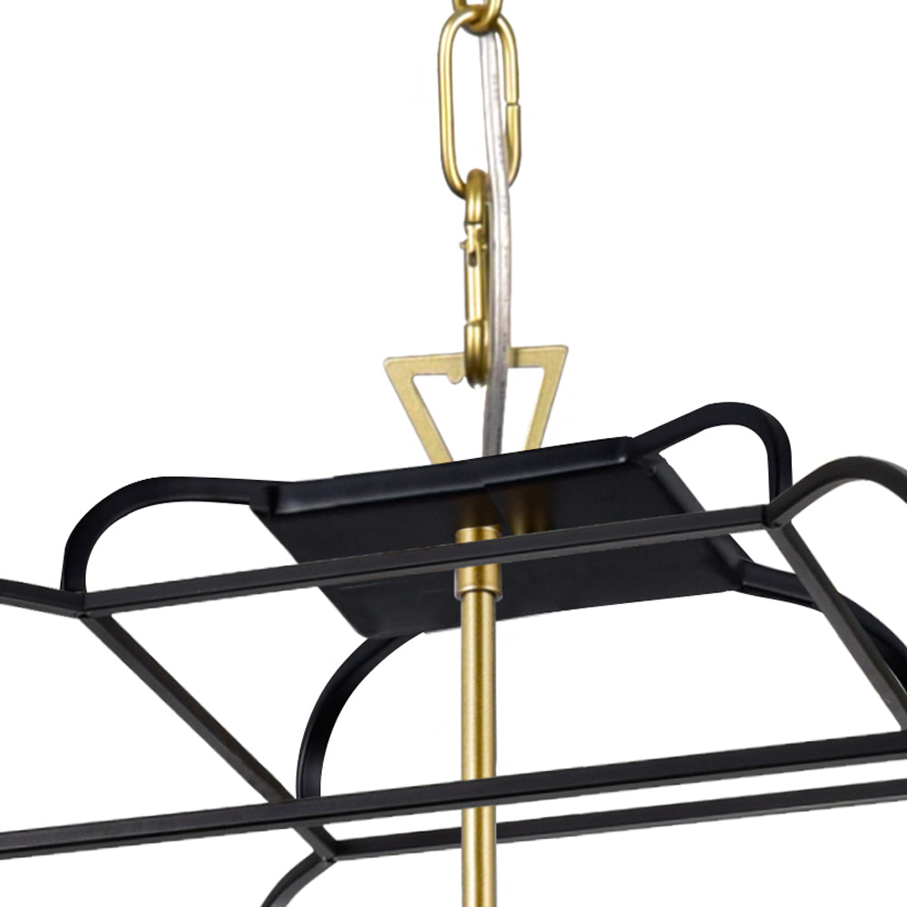 CWI Tudor 1223p20-6-602 Pendant Light - Satin Gold & Black