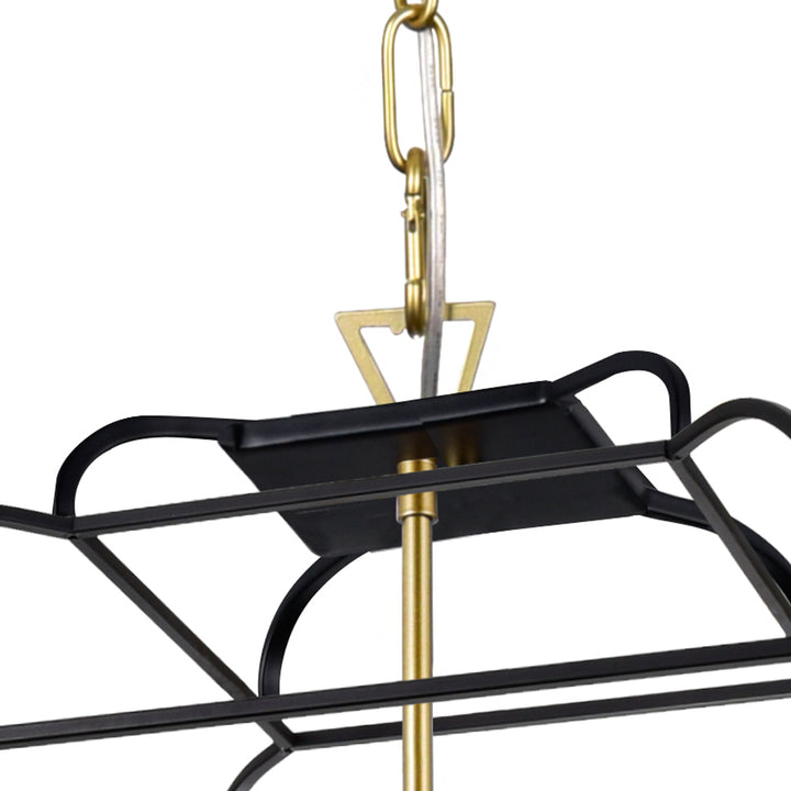 CWI Tudor 1223p20-6-602 Pendant Light - Satin Gold & Black
