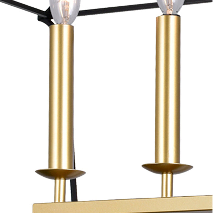 CWI Tudor 1223p36-6-602 Pendant Light - Satin Gold & Black