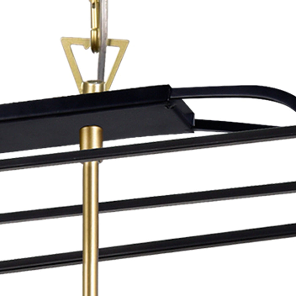 CWI Tudor 1223p36-6-602 Pendant Light - Satin Gold & Black