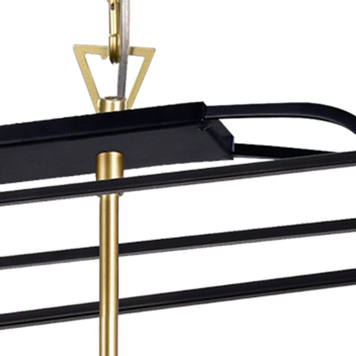 CWI Tudor 1223p36-6-602 Pendant Light - Satin Gold & Black