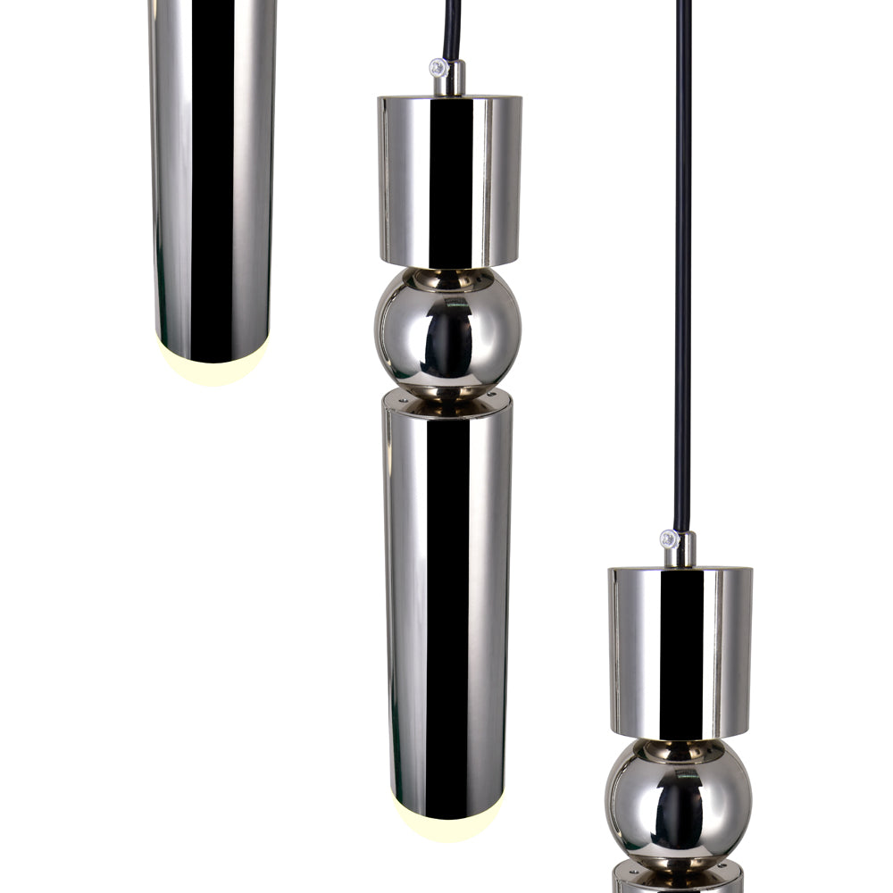 CWI Chime 1225p16-6-613 Pendant Light - Polished Nickel