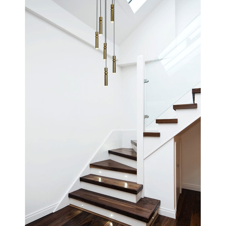 CWI Chime 1225p16-6-625 Pendant Light - Brass