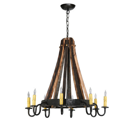 2nd Avenue Barrel Stave 1-0455151255-104 Chandelier Light - Costello Black