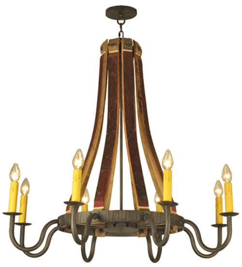 2nd Avenue Barrel Stave 1-0456151255-300 Chandelier Light - Antique Iron Gate