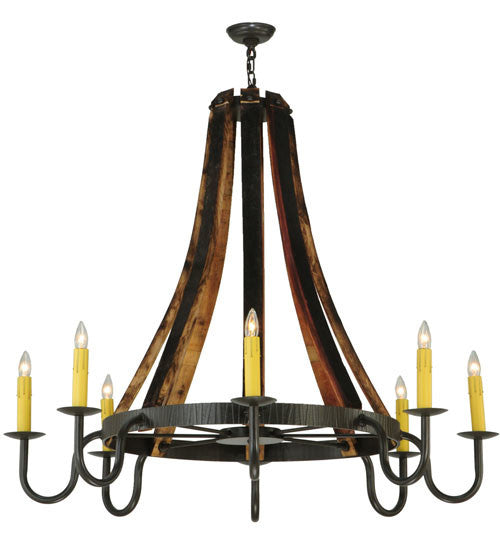 2nd Avenue Barrel Stave 1-0456151255-47.48W Chandelier Light - Timeless Bronze