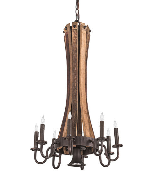 2nd Avenue Barrel Stave S22550-6 Chandelier Light - Mahogany Bronze