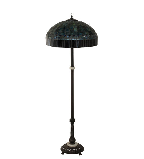 Meyda Tiffany Lighting 229127 Tiffany Candice Three Light Floor Lamp Lamp Bronze / Dark