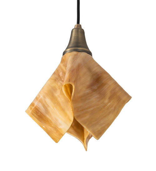 Meyda Tiffany Handkerchief 158723 Pendant Light - Antique Brass