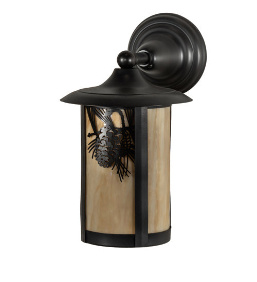 Meyda Tiffany Lighting 51637 Fulton One Light Wall Sconce Outdoor Bronze / Dark