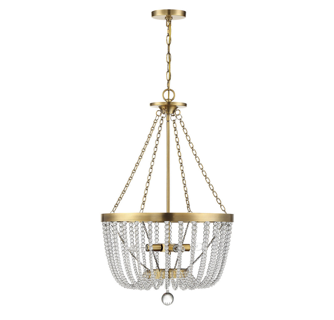Savoy House Bergamo 7-2851-4-322 Pendant Light - Warm Brass
