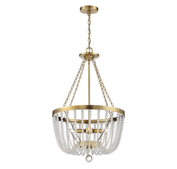 Savoy House Bergamo 7-2851-4-322 Pendant Light - Warm Brass