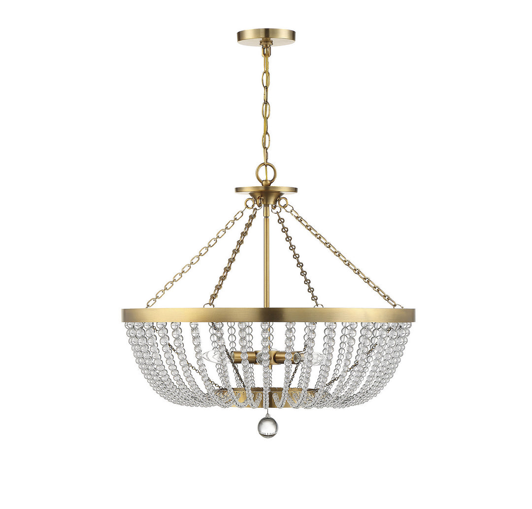 Savoy House Bergamo 7-2852-6-322 Pendant Light - Warm Brass