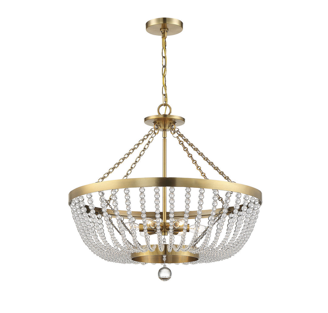 Savoy House Bergamo 7-2852-6-322 Pendant Light - Warm Brass