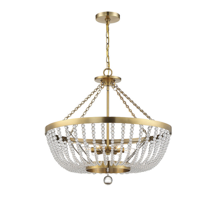Savoy House Bergamo 7-2852-6-322 Pendant Light - Warm Brass