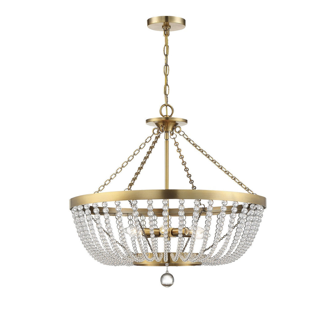 Savoy House Bergamo 7-2852-6-322 Pendant Light - Warm Brass